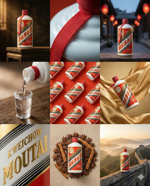 白酒品牌9宫格视觉分镜设计 效果预览