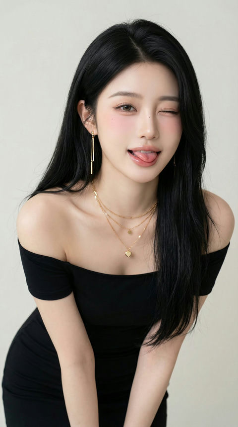 俏皮黑裙少女撩人写真 效果预览