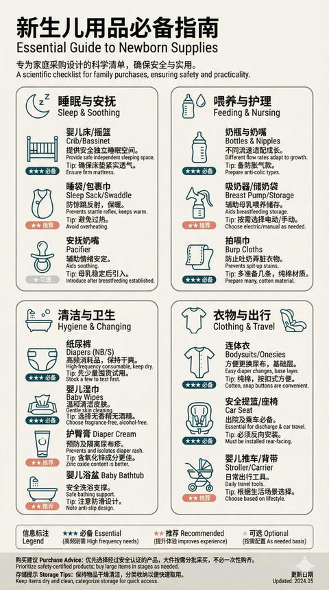极简瑞风婴儿清单海报 效果预览