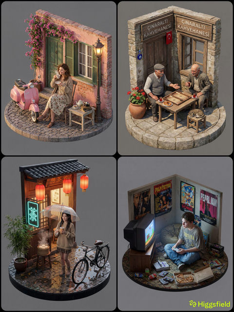 超逼真3D等距视图 效果预览