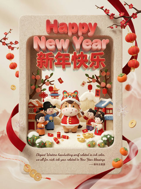 2026新年海报 效果预览