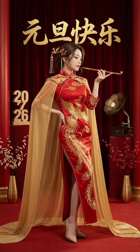 元旦特辑-复古旗袍名媛风 效果预览