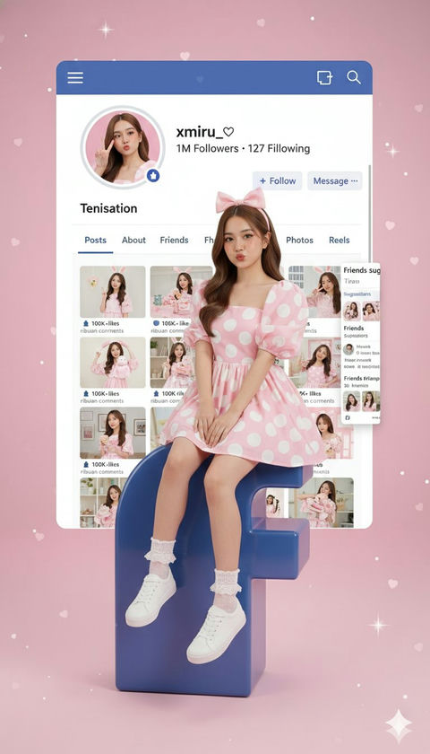 Facebook个人资料界面 效果预览