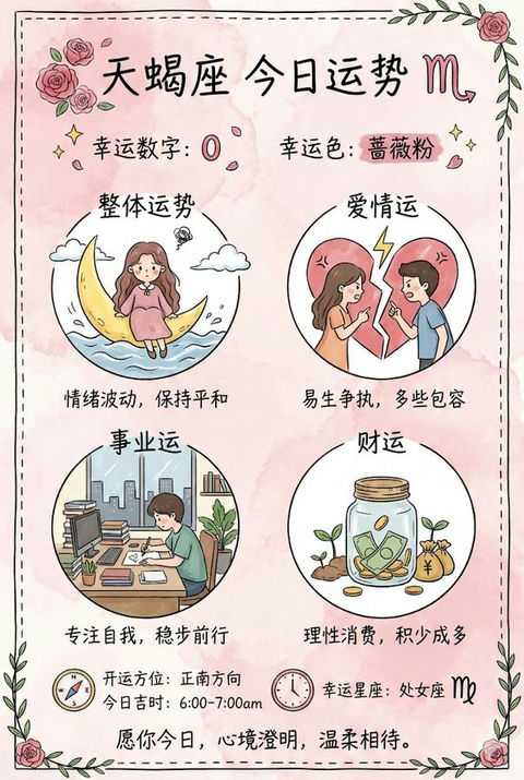 星座运势卡 效果预览