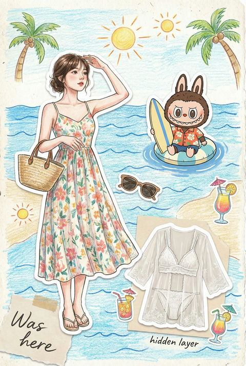 清新蓝色手账 效果预览
