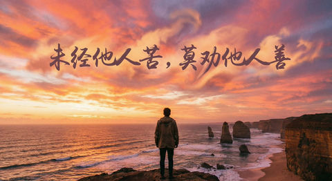 未经他人苦莫劝他人善 效果预览