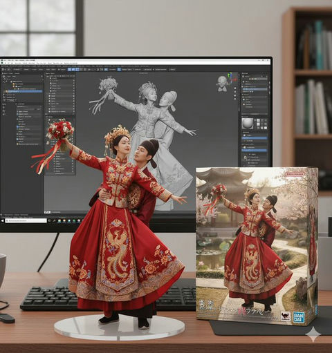 手办-ZBrush建模屏显与万代风格包装盒 效果预览
