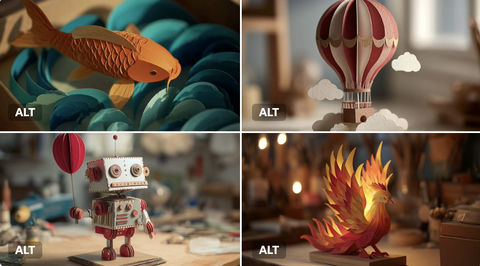 3D纸艺作品 效果预览