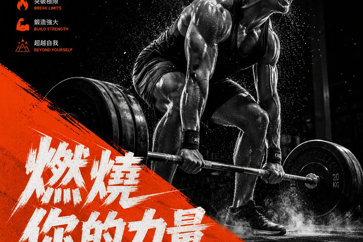 健身品牌宣传海报 效果预览
