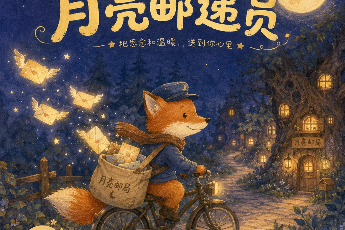 儿童绘本封面插画 效果预览