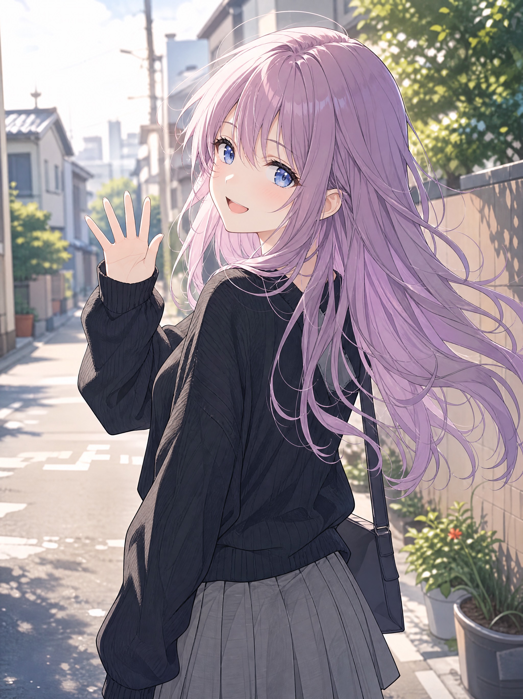 街角回眸的薰衣草少女动漫 效果预览