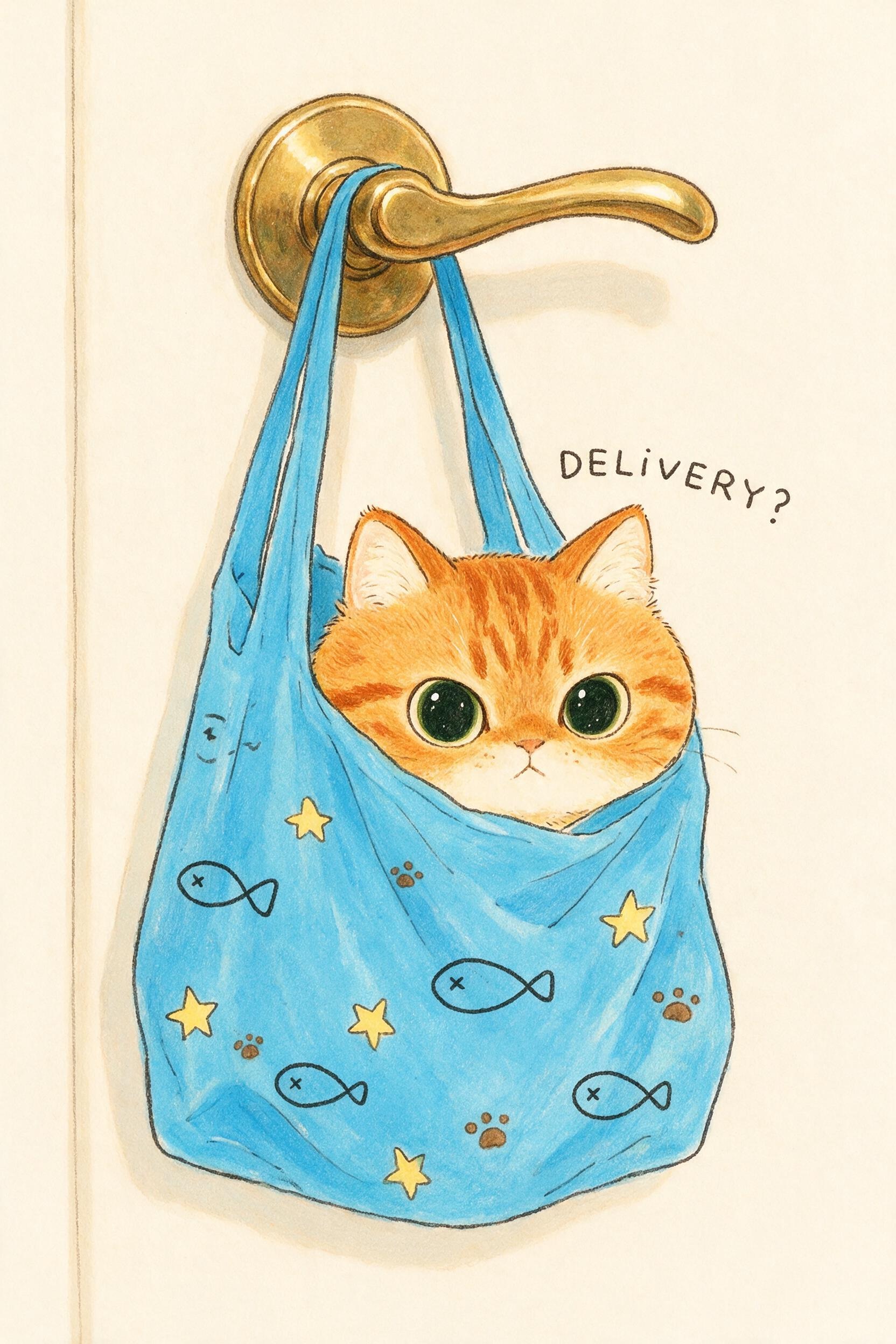 描绘了一只胖乎乎的橙色虎斑猫坐着 效果预览