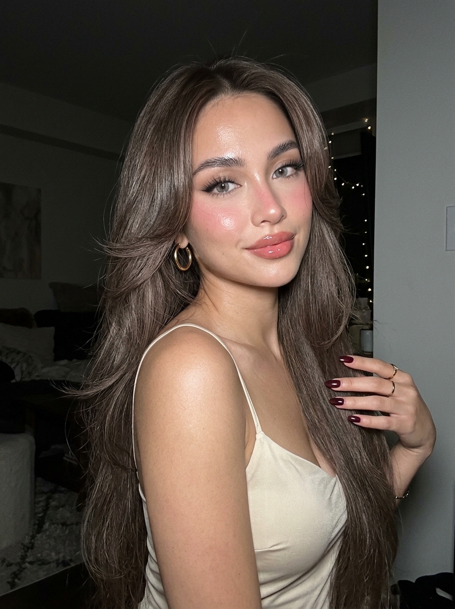 一个令人惊叹的年轻女子的超现实特写美女肖 效果预览