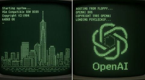 复古电脑开机画面解析为ASCII艺术 效果预览