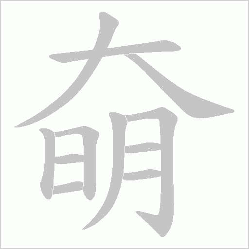奛的笔顺动画演示