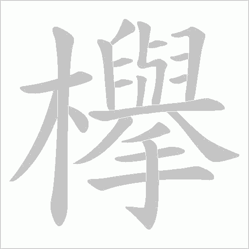 欅的笔顺动画演示