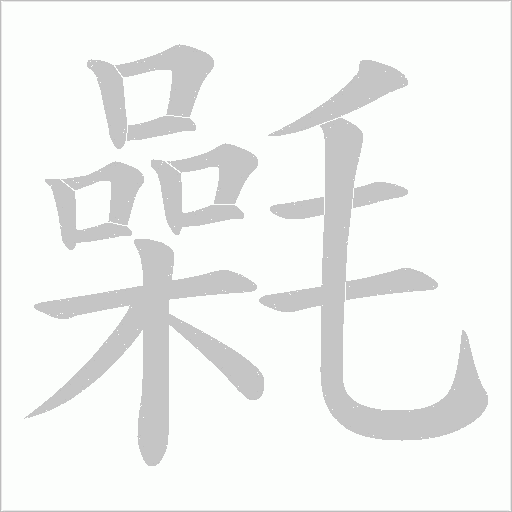 氉的笔顺动画演示