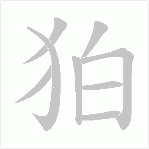狛的笔顺动画演示