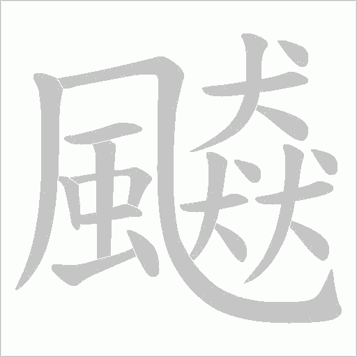 飇的笔顺动画演示